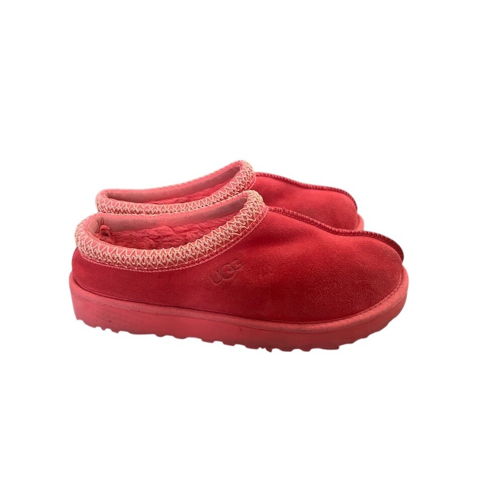 UGG Tasman Slippers Womens Size 9 Pink Glow Shearling Lined Slip-On Mule